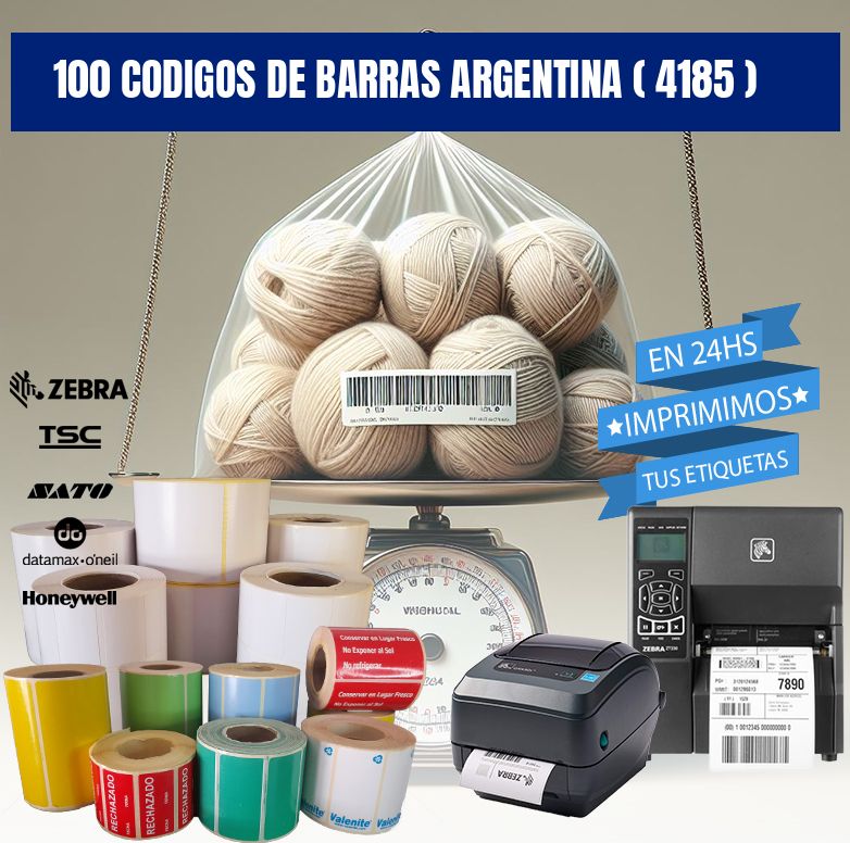 100 codigos de barras argentina ( 4185 )