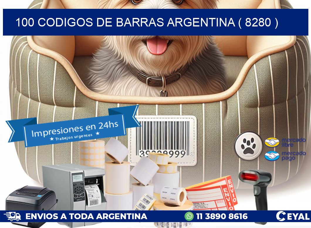 100 codigos de barras argentina ( 8280 )