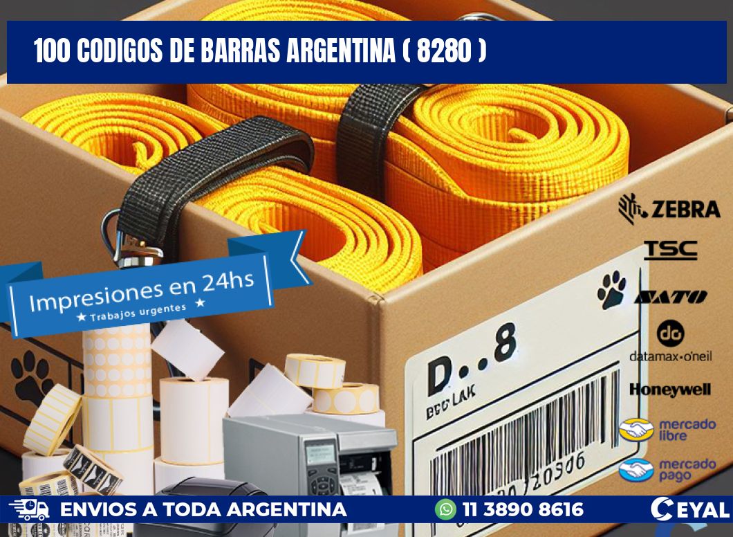100 codigos de barras argentina ( 8280 )