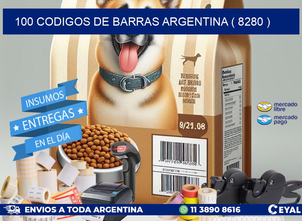 100 codigos de barras argentina ( 8280 )