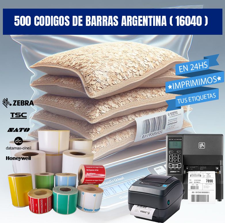500 codigos de barras argentina ( 16040 )