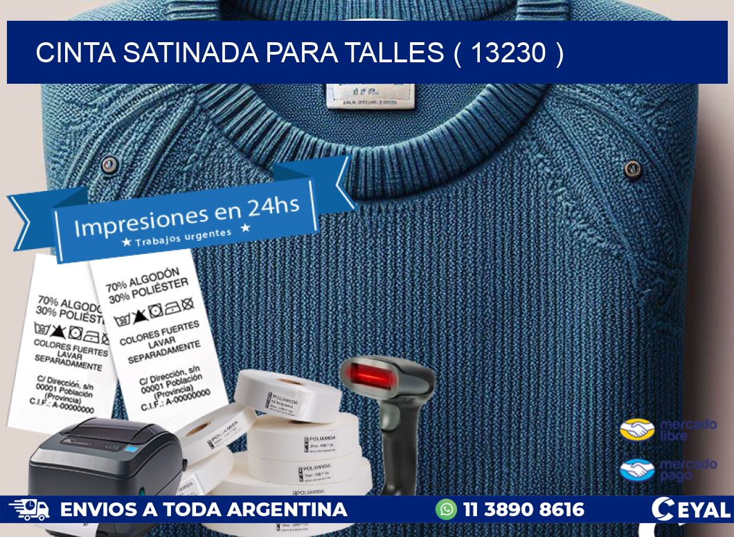 CINTA SATINADA PARA TALLES ( 13230 )