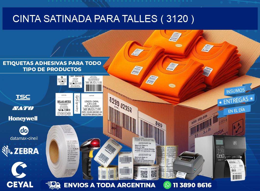 CINTA SATINADA PARA TALLES ( 3120 )