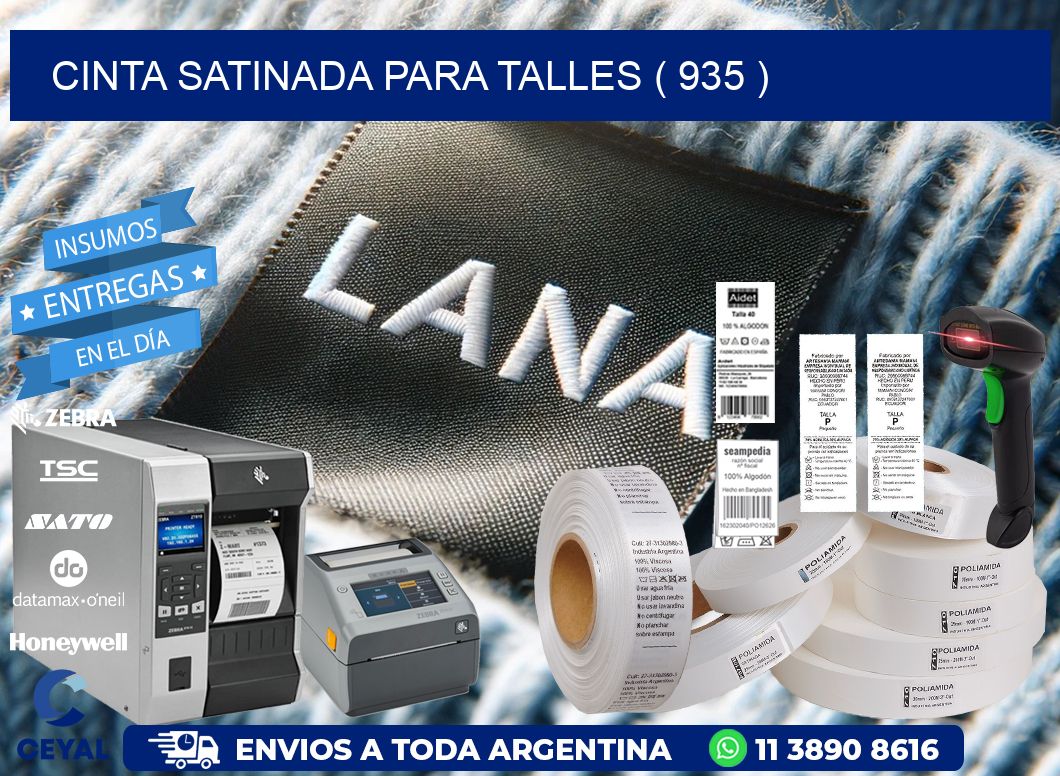 CINTA SATINADA PARA TALLES ( 935 )
