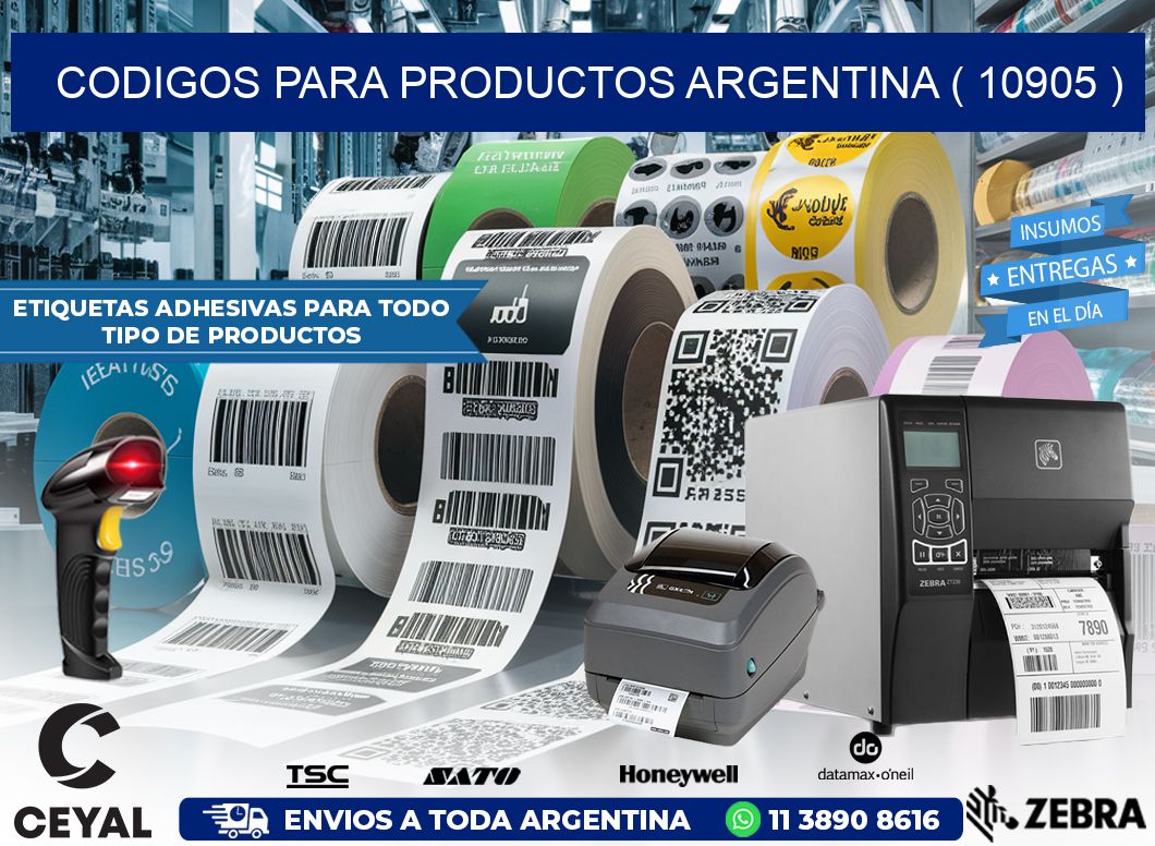 CODIGOS PARA PRODUCTOS ARGENTINA ( 10905 )