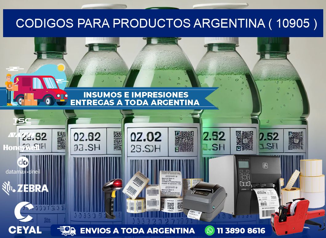 CODIGOS PARA PRODUCTOS ARGENTINA ( 10905 )