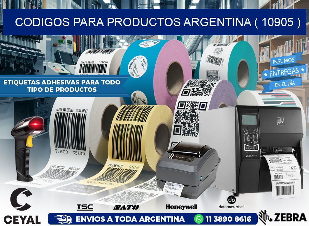 CODIGOS PARA PRODUCTOS ARGENTINA ( 10905 )