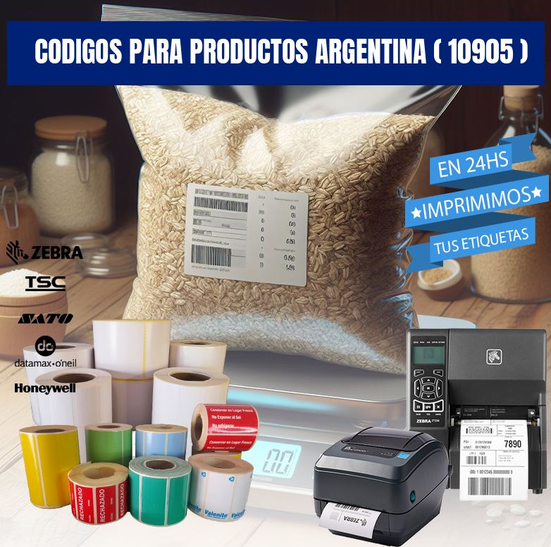 CODIGOS PARA PRODUCTOS ARGENTINA ( 10905 )