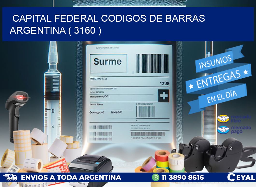 Capital federal codigos de barras argentina ( 3160 )