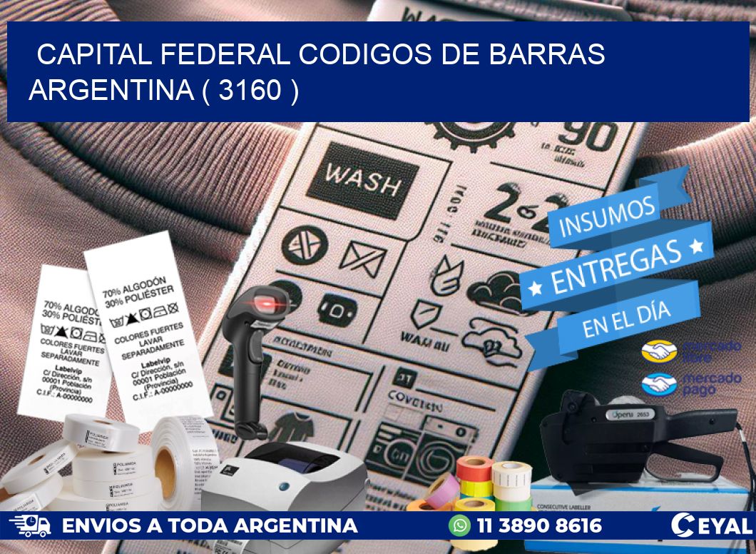 Capital federal codigos de barras argentina ( 3160 )