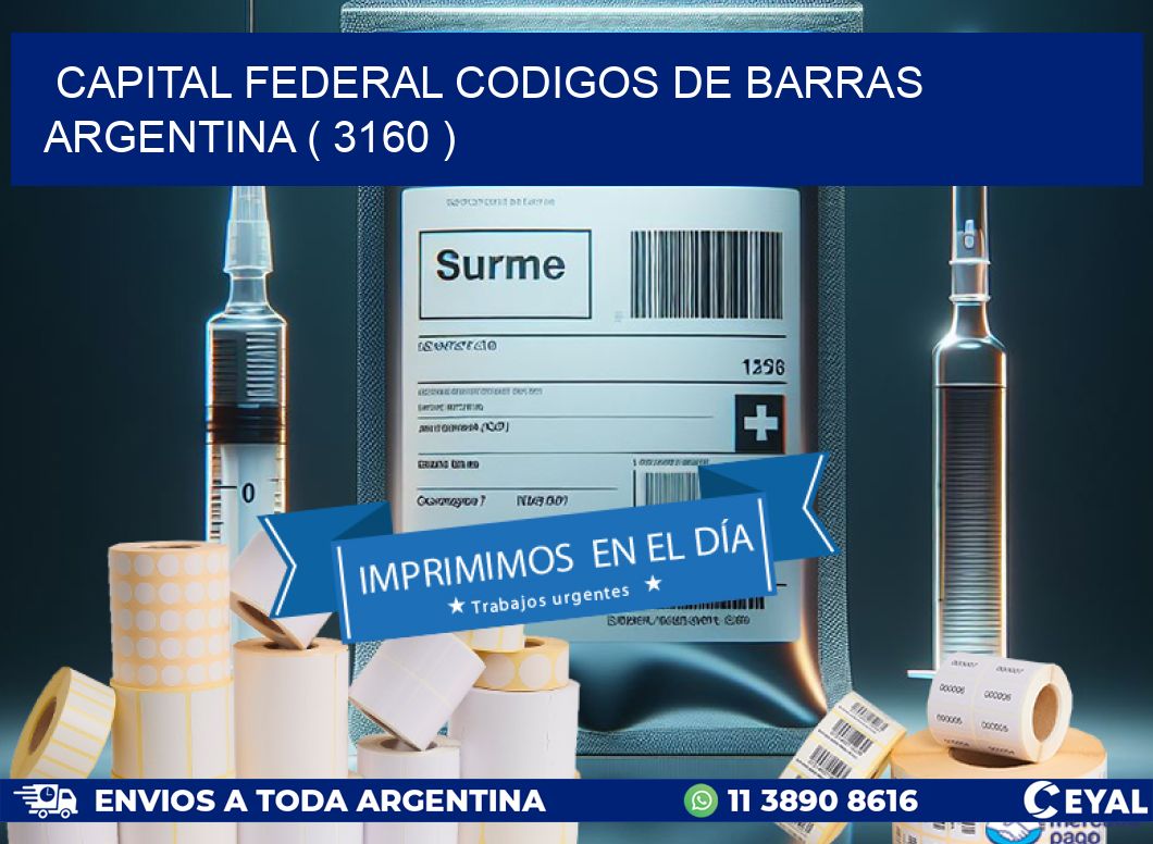 Capital federal codigos de barras argentina ( 3160 )