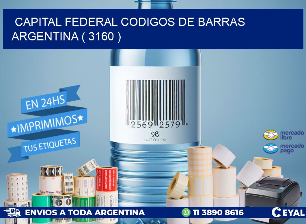 Capital federal codigos de barras argentina ( 3160 )