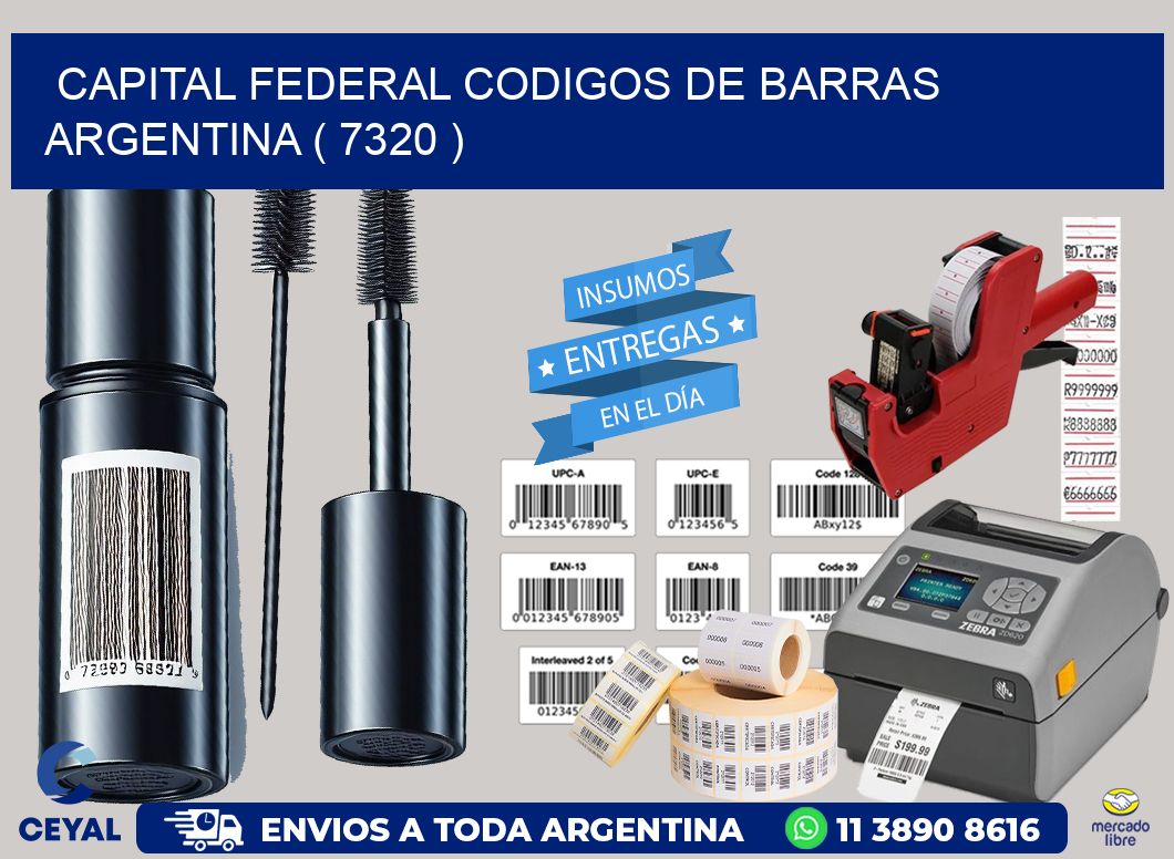 Capital federal codigos de barras argentina ( 7320 )