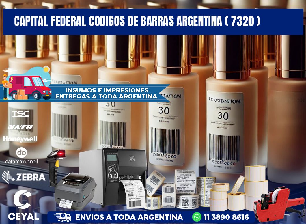 Capital federal codigos de barras argentina ( 7320 )