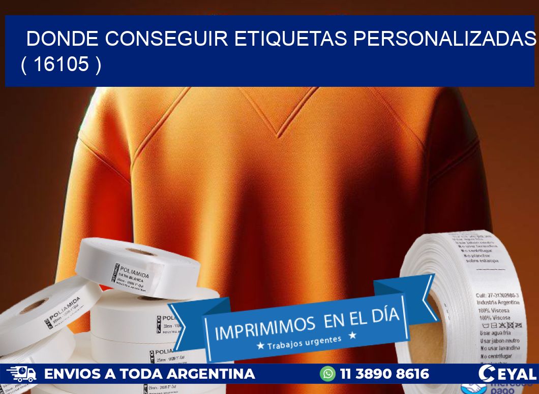 DONDE CONSEGUIR ETIQUETAS PERSONALIZADAS ( 16105 )