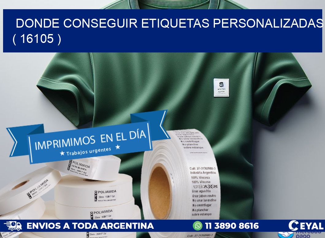 DONDE CONSEGUIR ETIQUETAS PERSONALIZADAS ( 16105 )