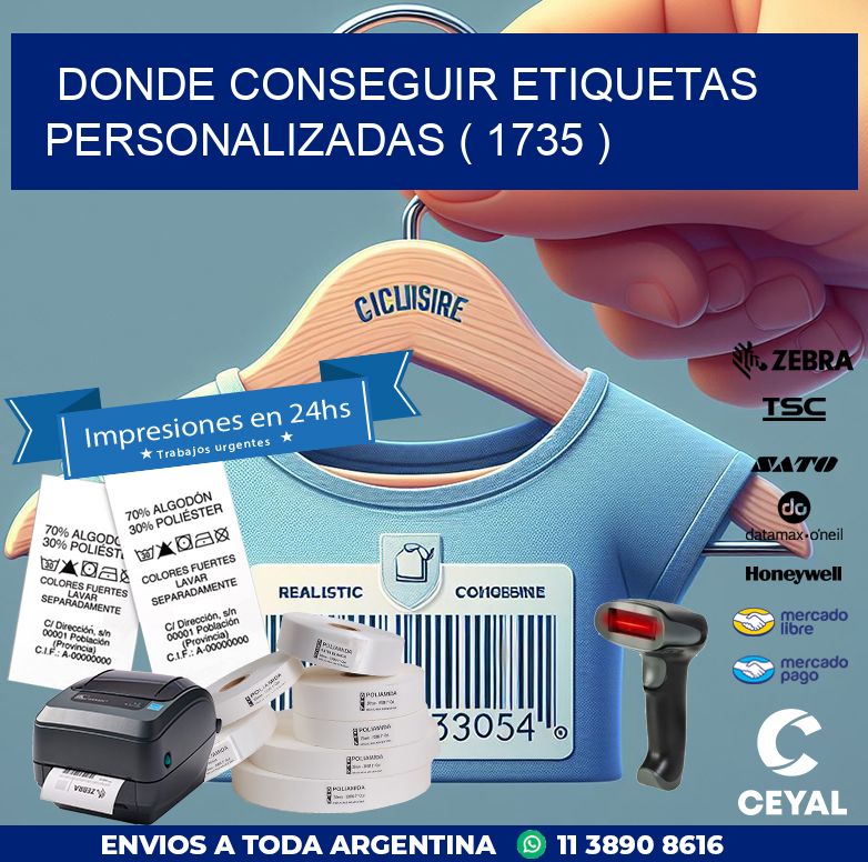 DONDE CONSEGUIR ETIQUETAS PERSONALIZADAS ( 1735 )