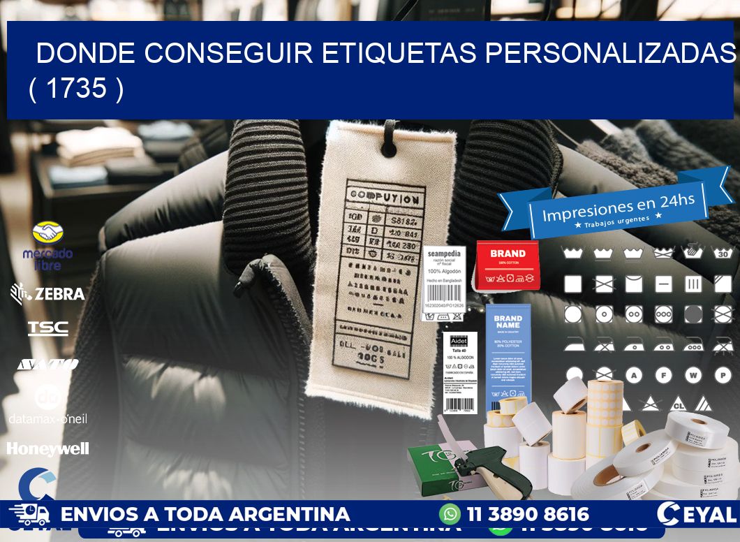 DONDE CONSEGUIR ETIQUETAS PERSONALIZADAS ( 1735 )