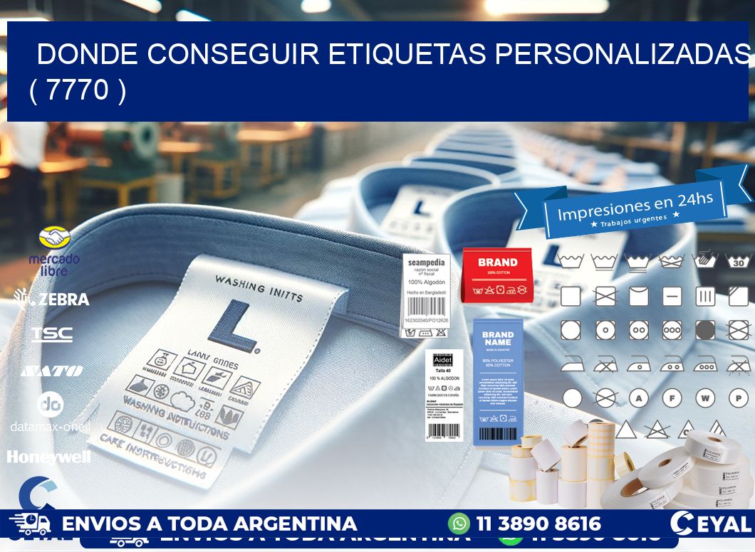 DONDE CONSEGUIR ETIQUETAS PERSONALIZADAS ( 7770 )