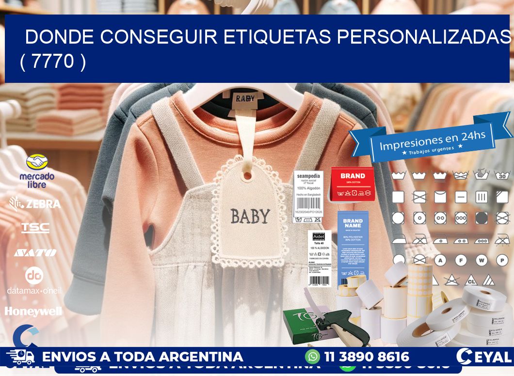 DONDE CONSEGUIR ETIQUETAS PERSONALIZADAS ( 7770 )
