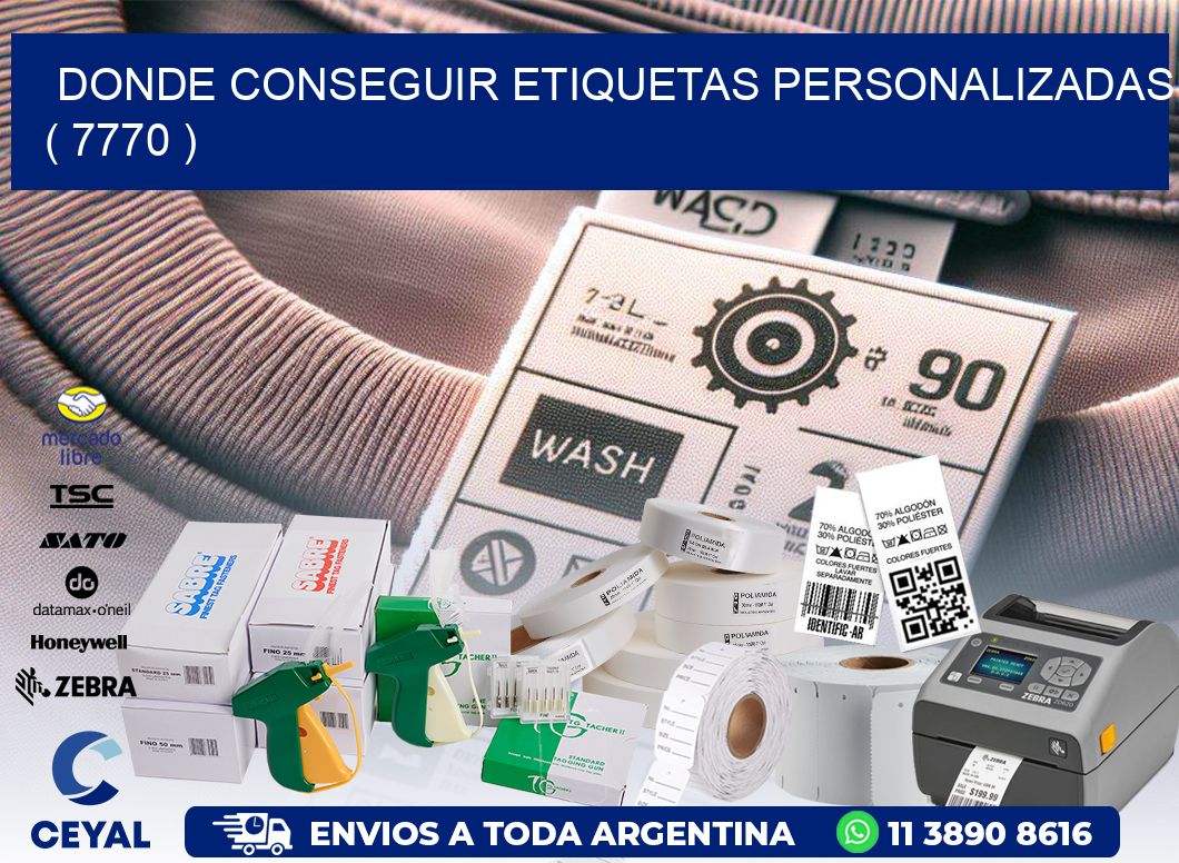 DONDE CONSEGUIR ETIQUETAS PERSONALIZADAS ( 7770 )