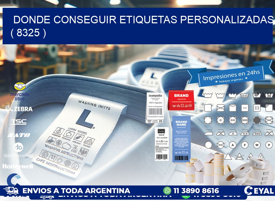 DONDE CONSEGUIR ETIQUETAS PERSONALIZADAS ( 8325 )