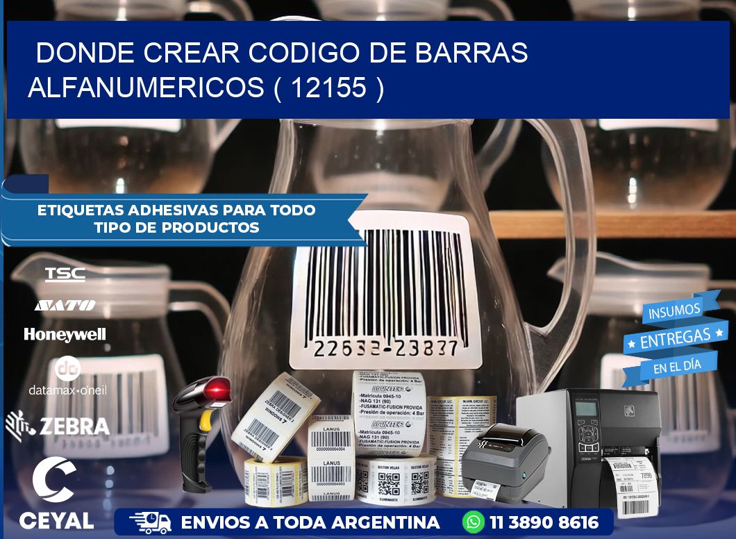 DONDE CREAR CODIGO DE BARRAS ALFANUMERICOS ( 12155 )