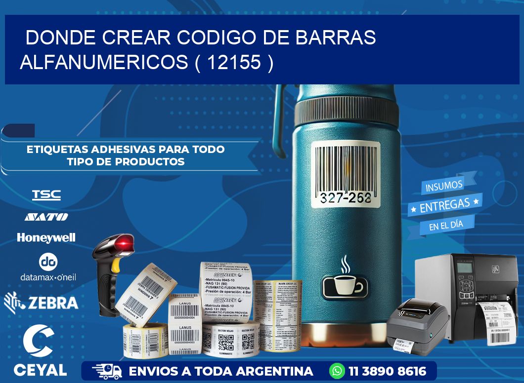 DONDE CREAR CODIGO DE BARRAS ALFANUMERICOS ( 12155 )
