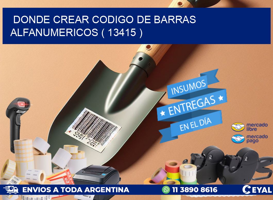 DONDE CREAR CODIGO DE BARRAS ALFANUMERICOS ( 13415 )