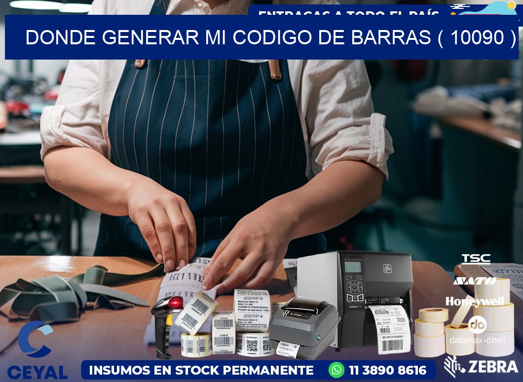 DONDE GENERAR MI CODIGO DE BARRAS ( 10090 )