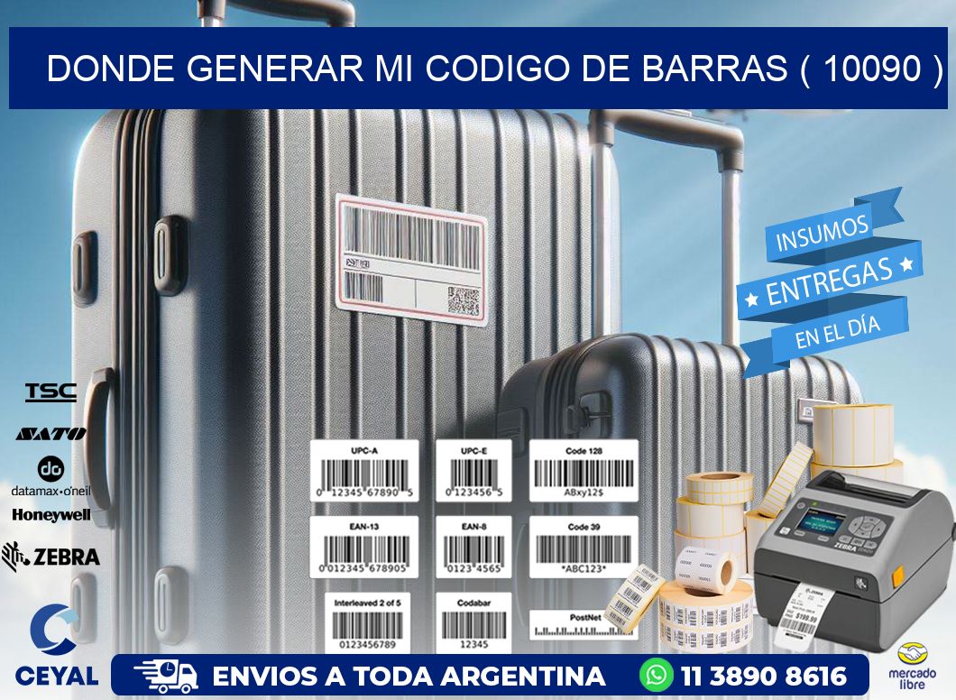 DONDE GENERAR MI CODIGO DE BARRAS ( 10090 )