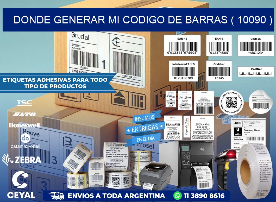 DONDE GENERAR MI CODIGO DE BARRAS ( 10090 )