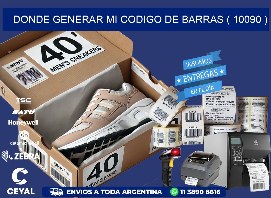 DONDE GENERAR MI CODIGO DE BARRAS ( 10090 )