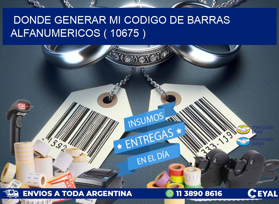 DONDE GENERAR MI CODIGO DE BARRAS ALFANUMERICOS ( 10675 )