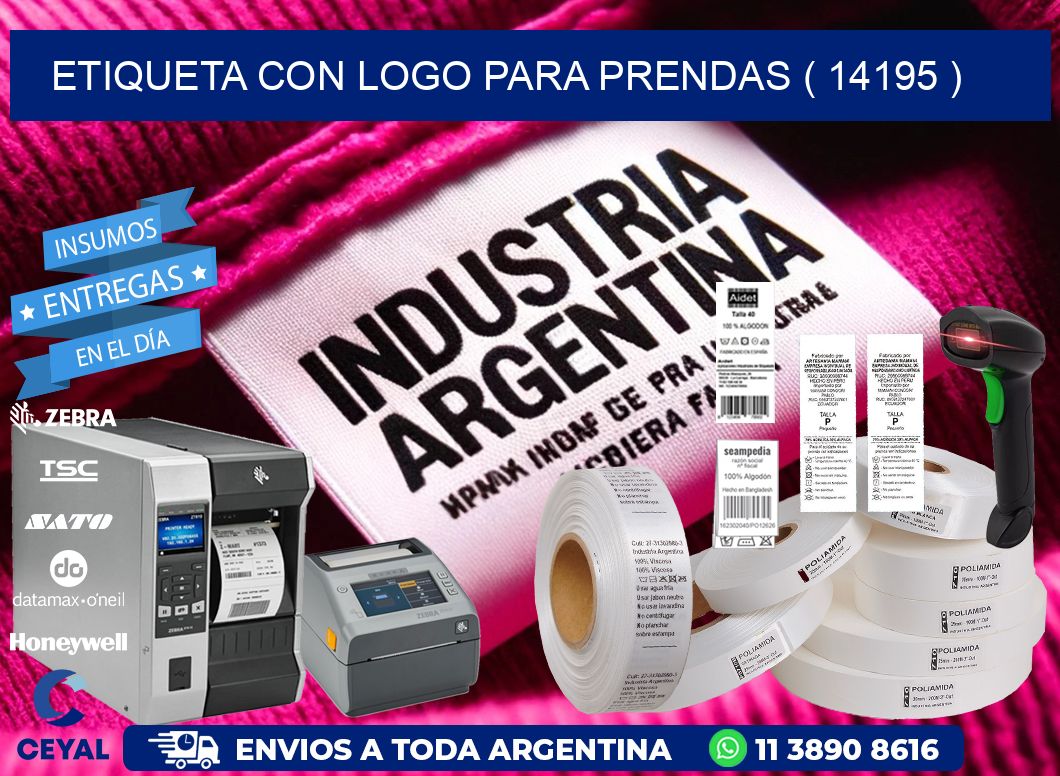 ETIQUETA CON LOGO PARA PRENDAS ( 14195 )