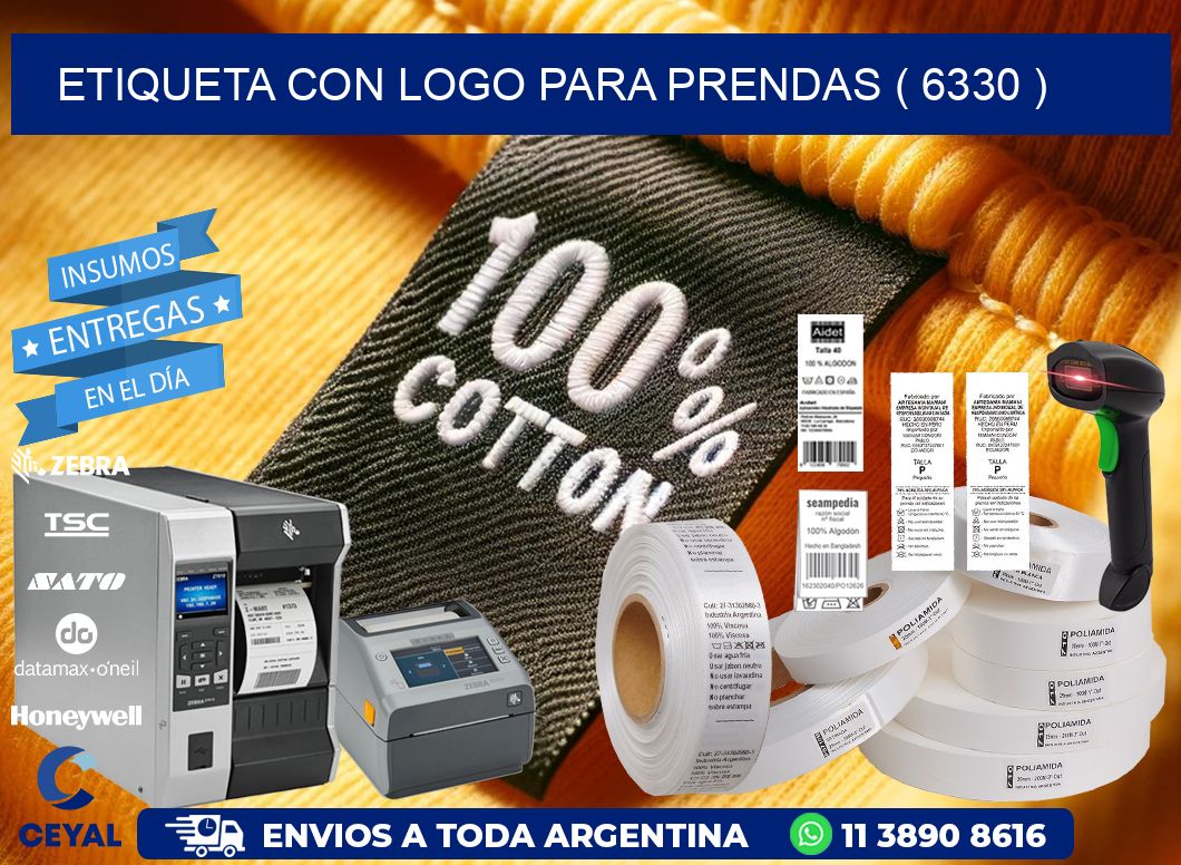 ETIQUETA CON LOGO PARA PRENDAS ( 6330 )