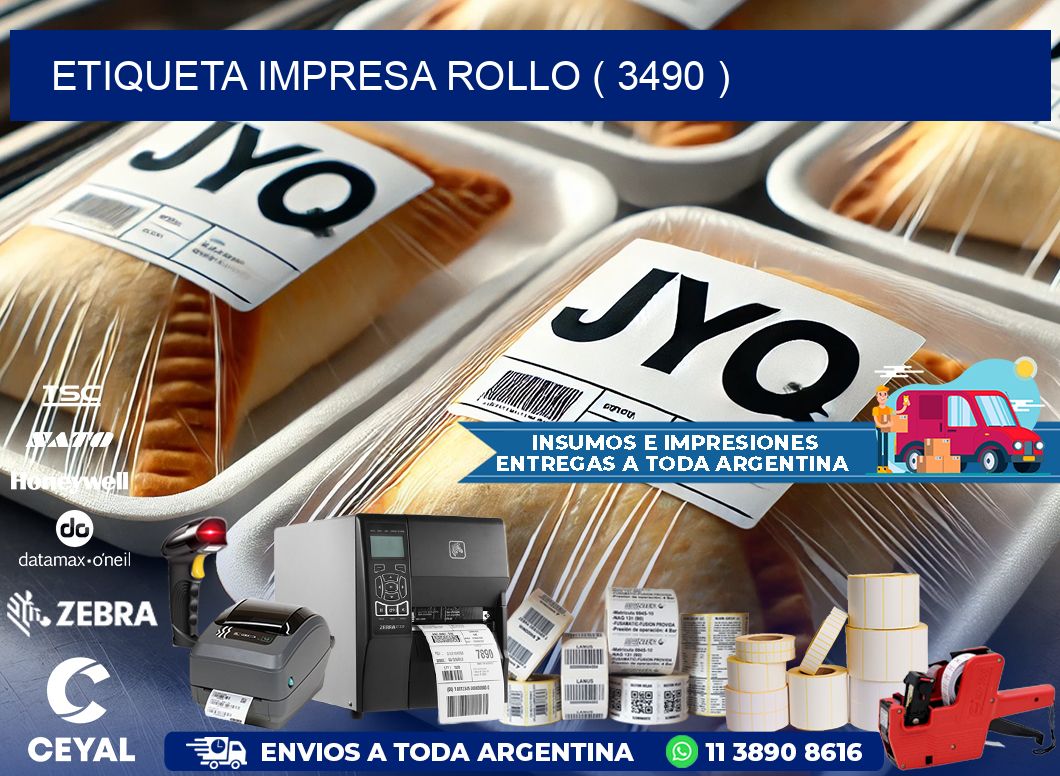 ETIQUETA IMPRESA ROLLO ( 3490 )