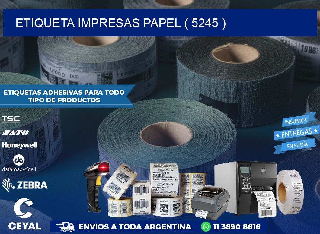 ETIQUETA IMPRESAS PAPEL ( 5245 )