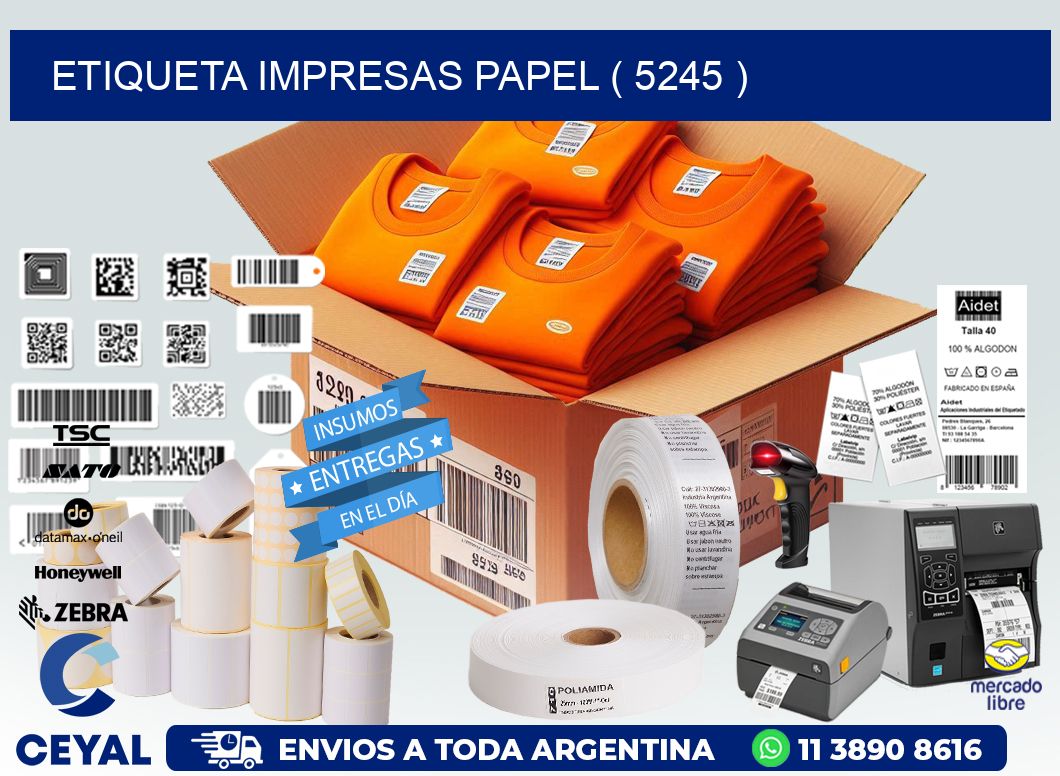ETIQUETA IMPRESAS PAPEL ( 5245 )