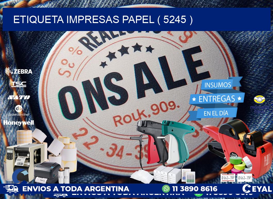 ETIQUETA IMPRESAS PAPEL ( 5245 )