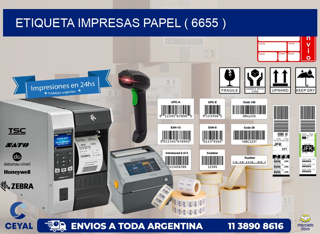 ETIQUETA IMPRESAS PAPEL ( 6655 )