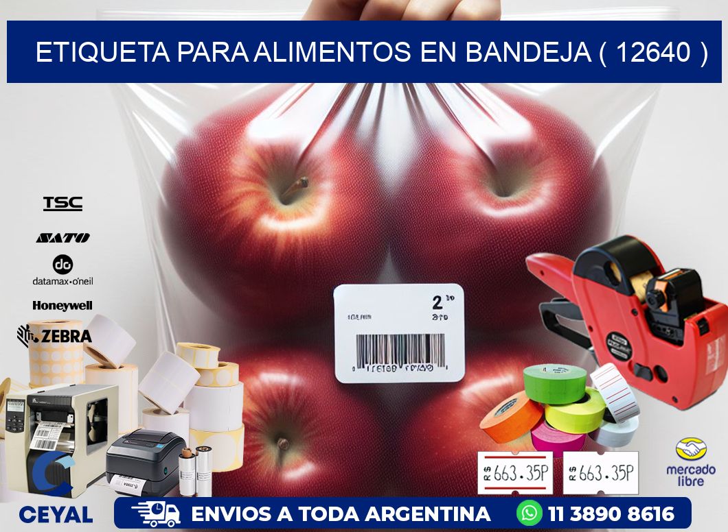 ETIQUETA PARA ALIMENTOS EN BANDEJA ( 12640 )