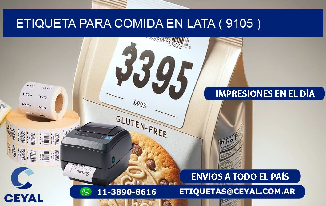 ETIQUETA PARA COMIDA EN LATA ( 9105 )