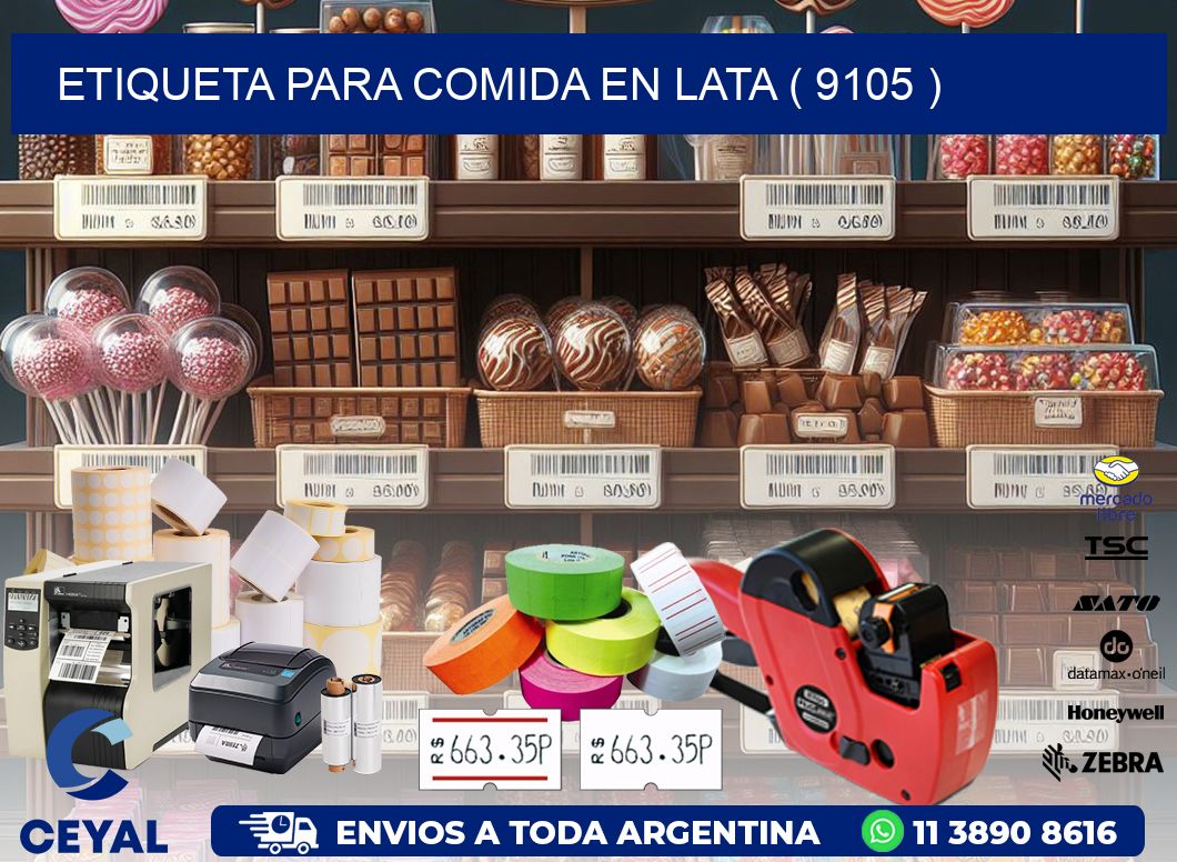 ETIQUETA PARA COMIDA EN LATA ( 9105 )