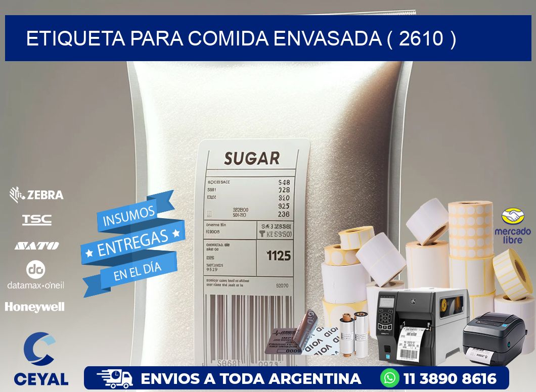 ETIQUETA PARA COMIDA ENVASADA ( 2610 )