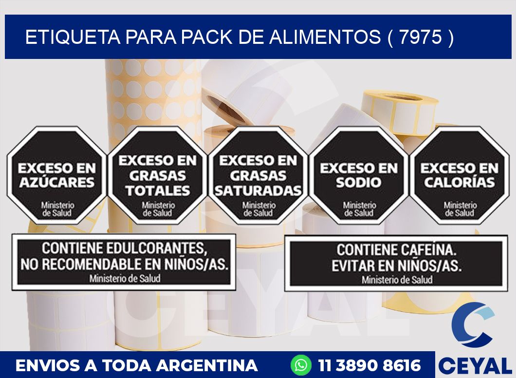 ETIQUETA PARA PACK DE ALIMENTOS ( 7975 )