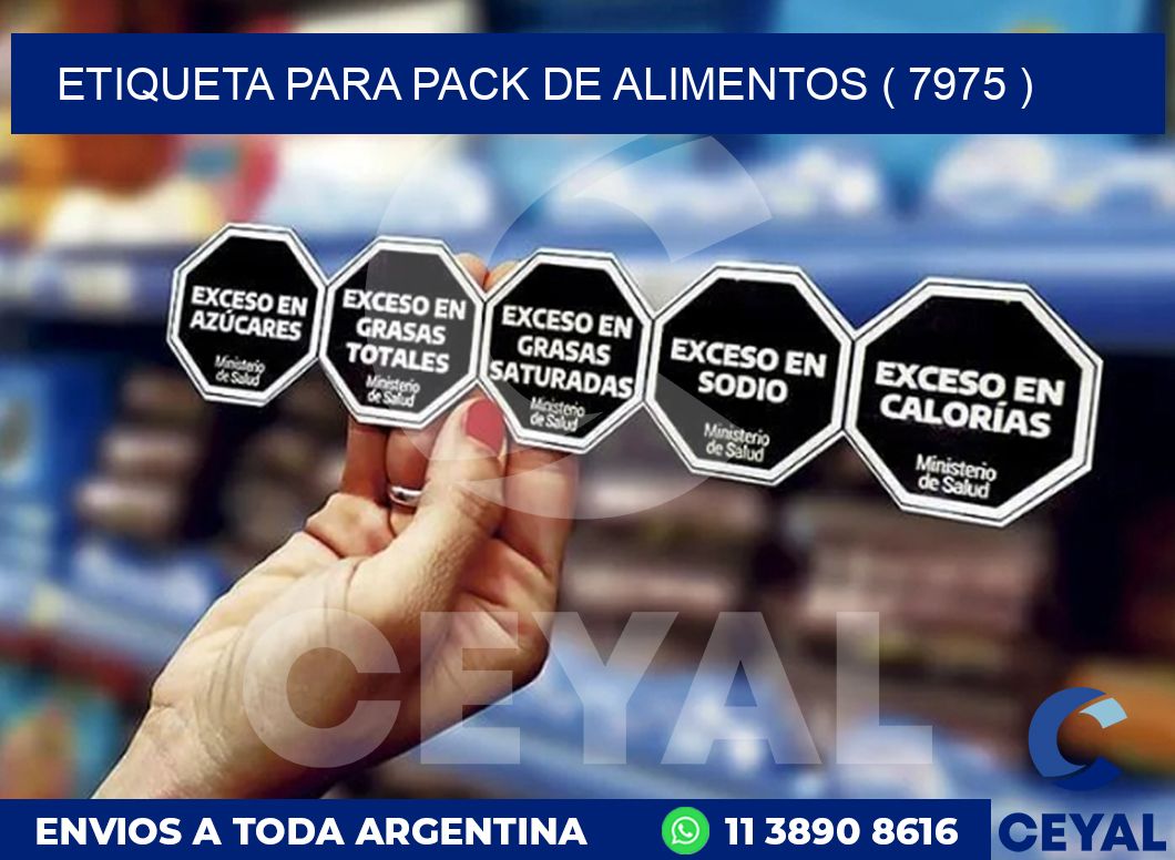 ETIQUETA PARA PACK DE ALIMENTOS ( 7975 )