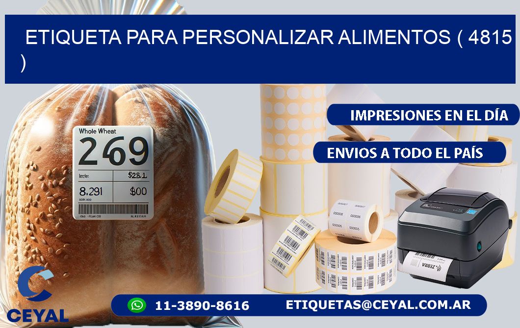 ETIQUETA PARA PERSONALIZAR ALIMENTOS ( 4815 )