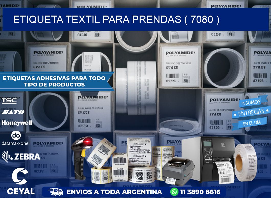 ETIQUETA TEXTIL PARA PRENDAS ( 7080 )