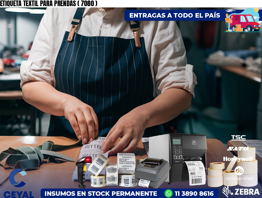 ETIQUETA TEXTIL PARA PRENDAS ( 7080 )